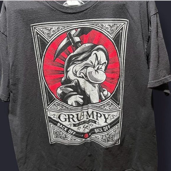 Grumpy Merchandise Disney | Shirts | Disney Grumpy Black And Red Short Sleeve Tee | Poshmark